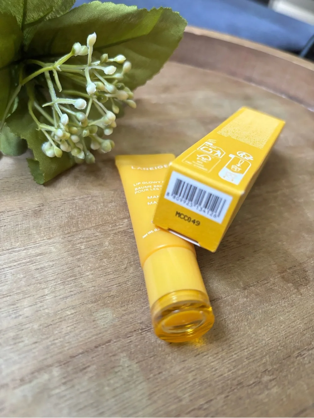 LANEIGE Lip Glowy Balm- Lightweight Hydration Lip Treatment w Shea Butter Mango